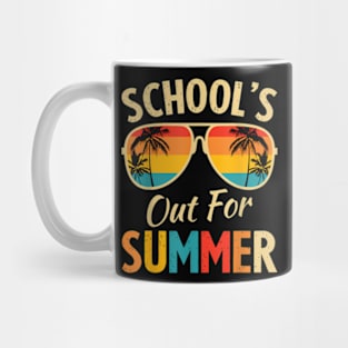 Last Day Of School Retro Schools Out For Summer Teacher Mug